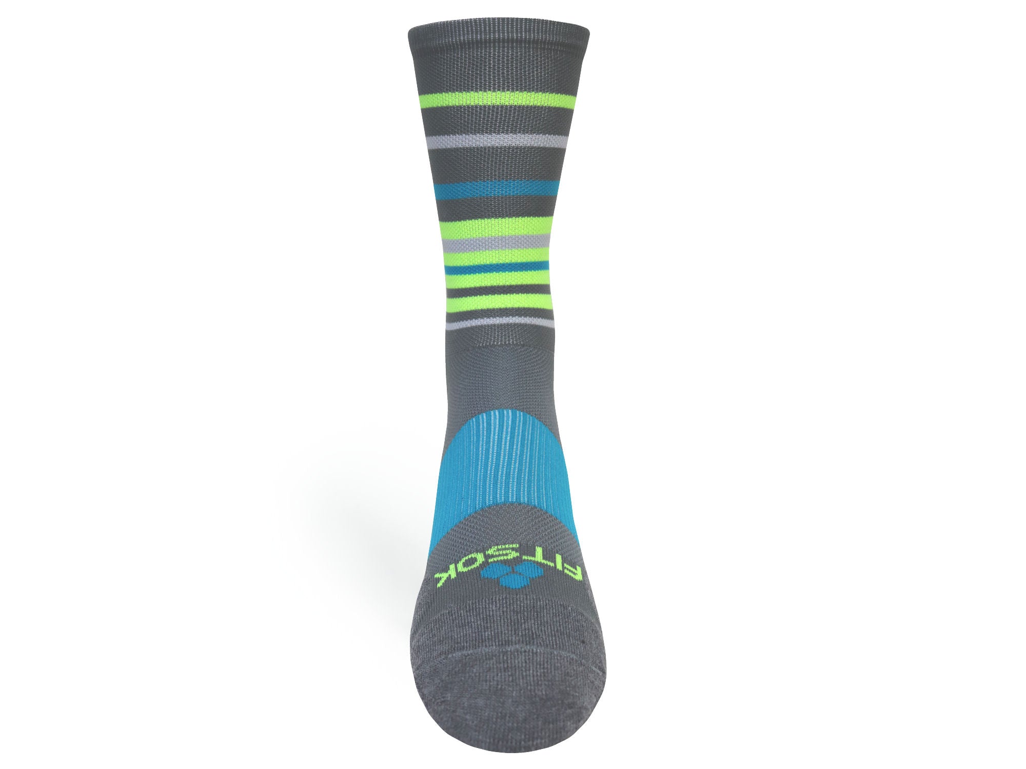Grey & Blue Hyper Stripe Crew (1 pair pack)