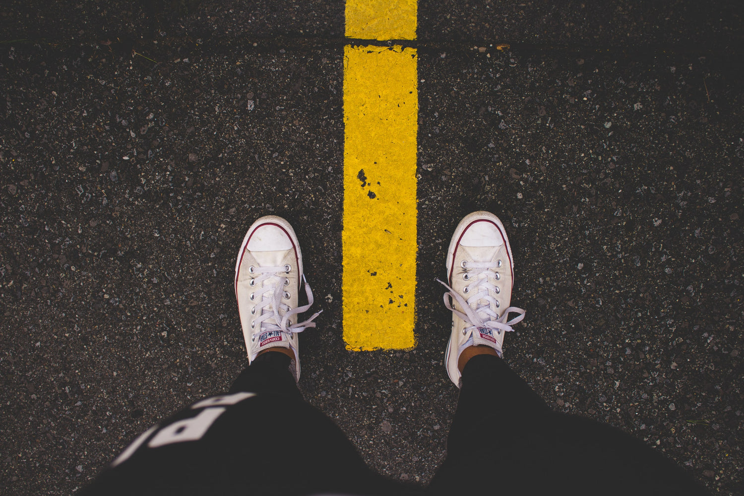 standing on road