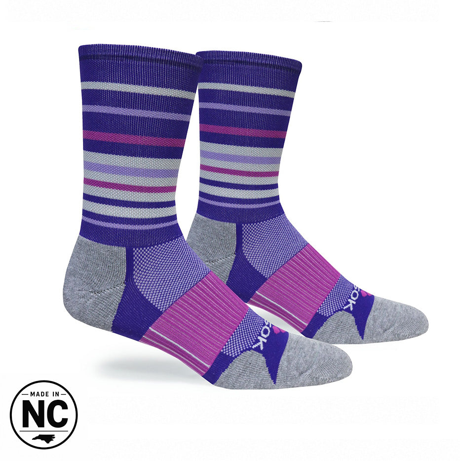 Purple & Berry Hyper Stripe Crew