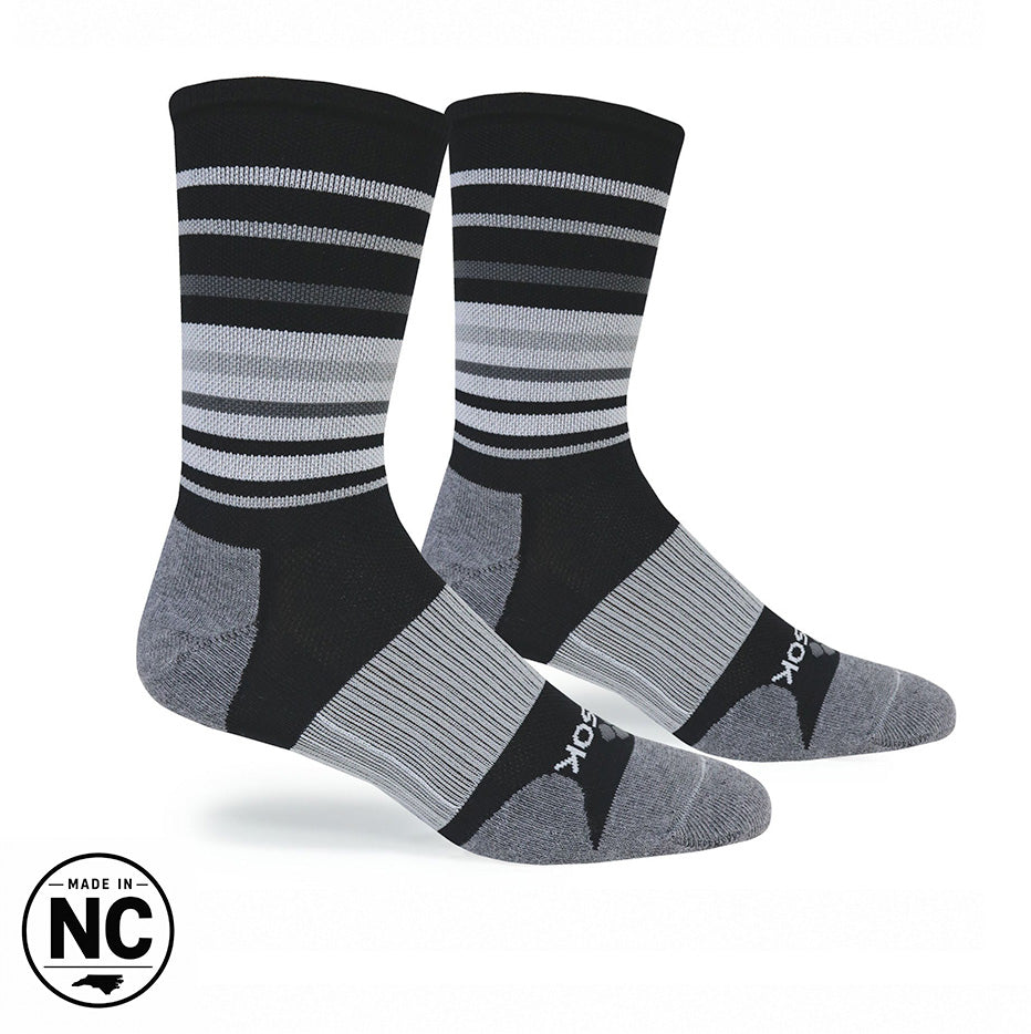 Black & Grey Hyper Stripe Crew