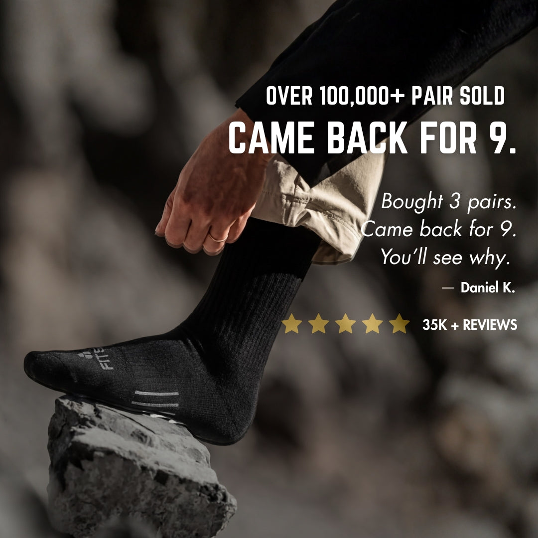 CF2 Crew Black Running Socks | Fitsok