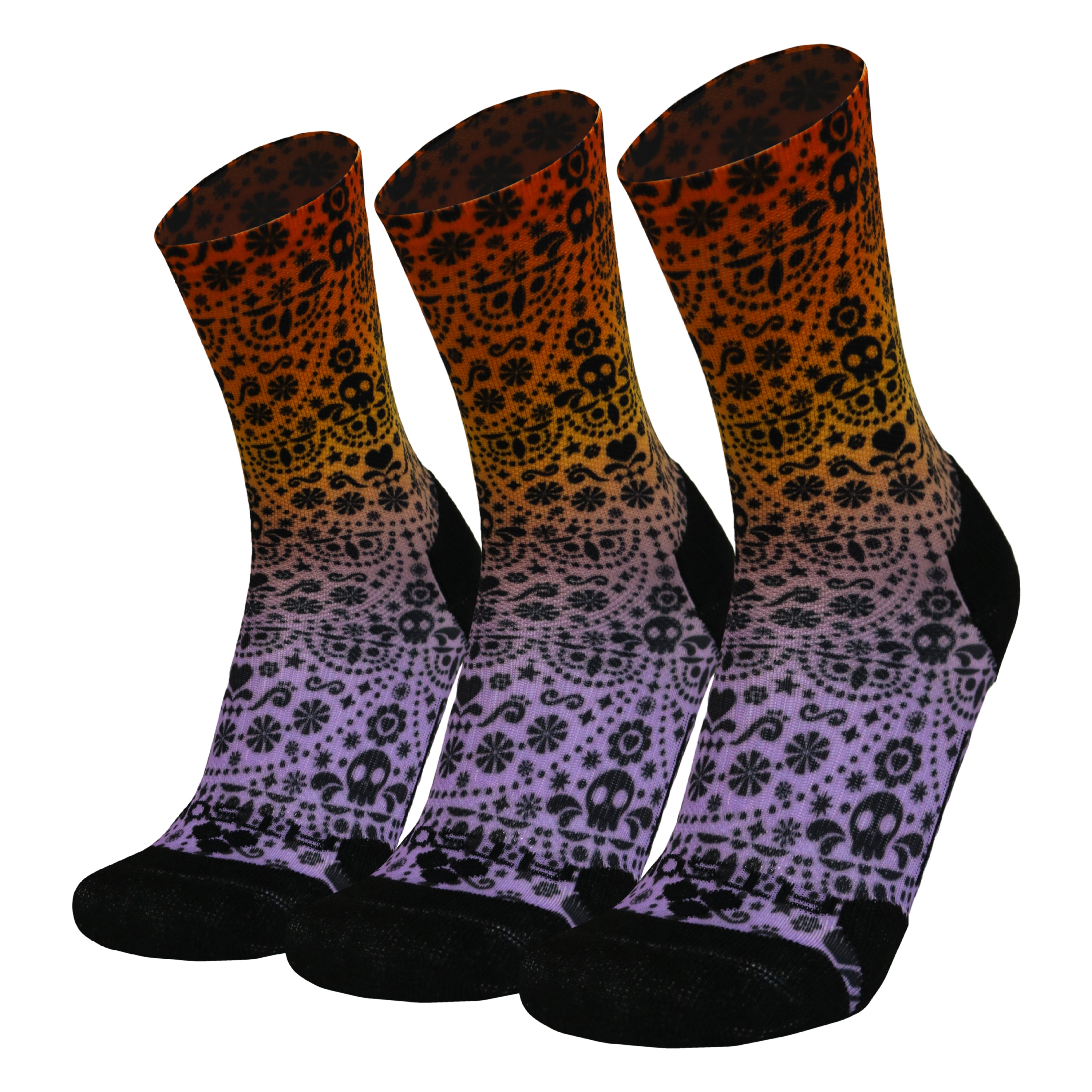 Skull Ombre Crew 3 Pack
