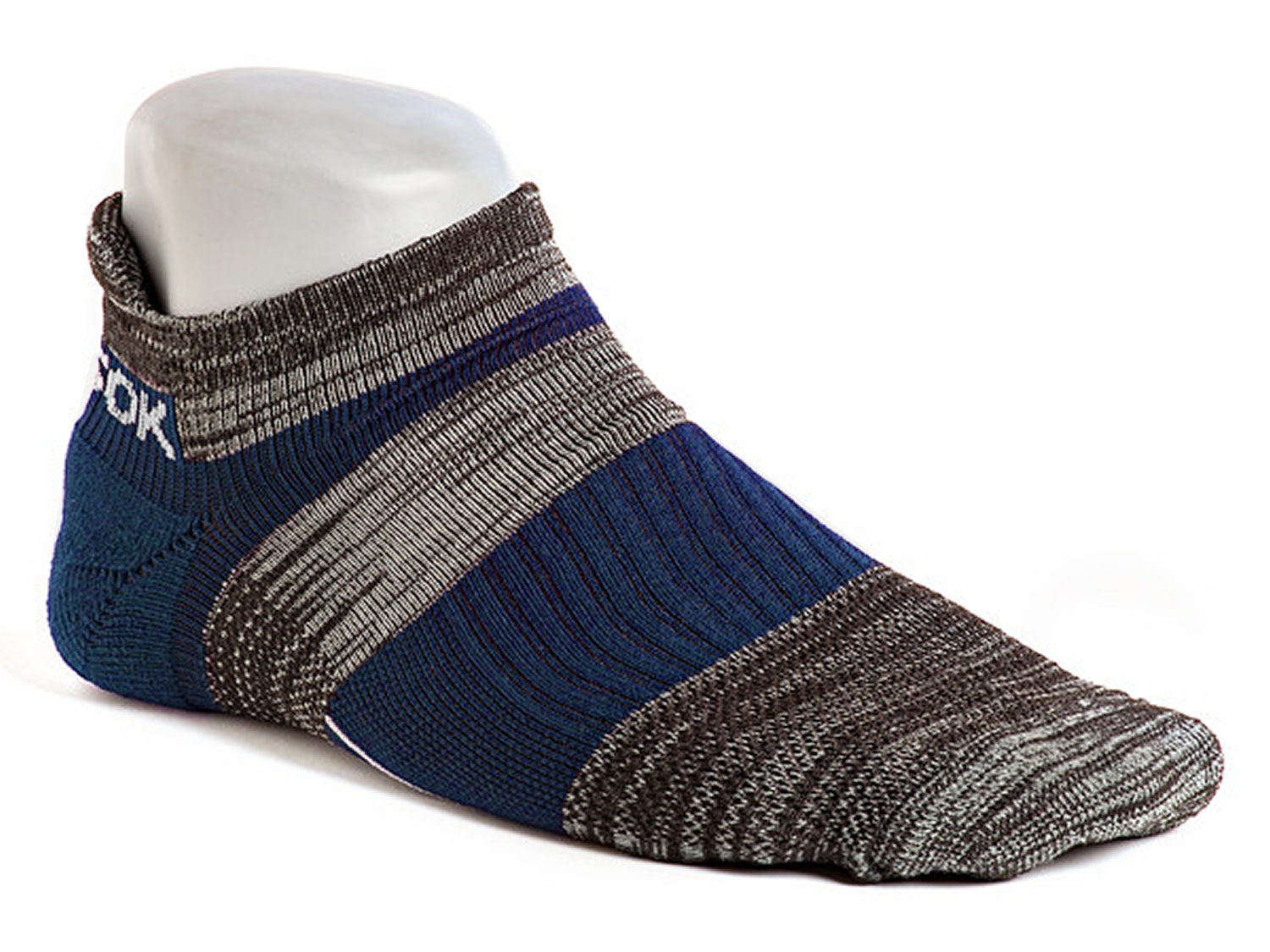 Q5 No Show Charcoal-Navy (1 pair pack)