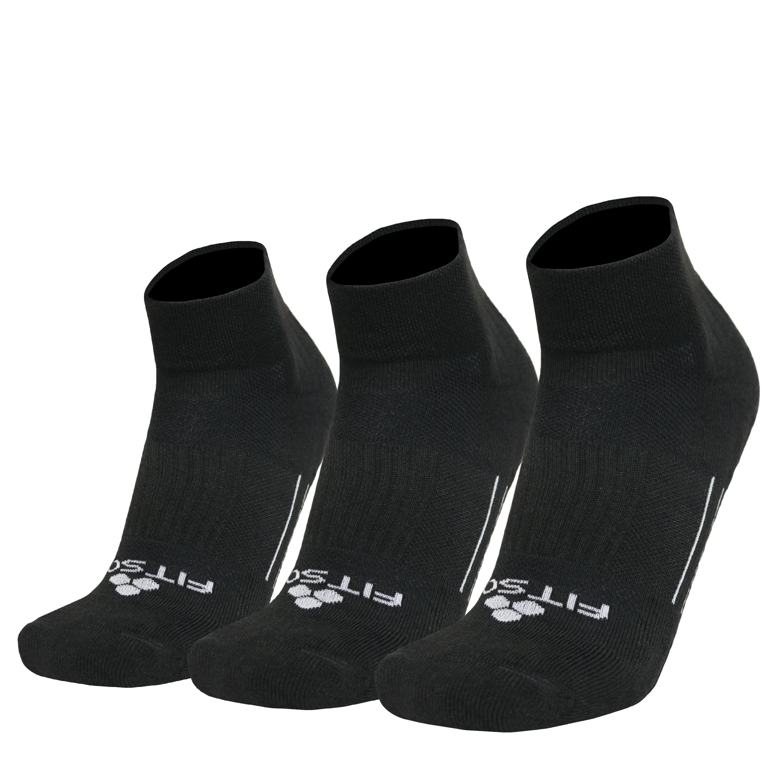 CF2 Cushion Quarter Black (3 pair pack)