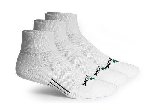 CF2 Cushion Quarter White (3 pair pack)
